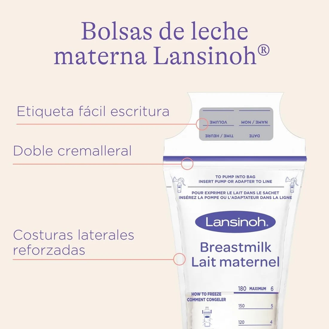 Bolsas para Leche Materna x 100