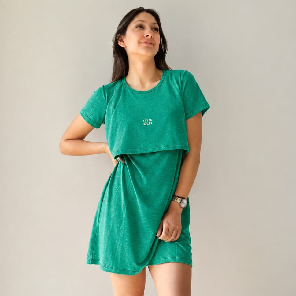 Camisón Caetana Verde