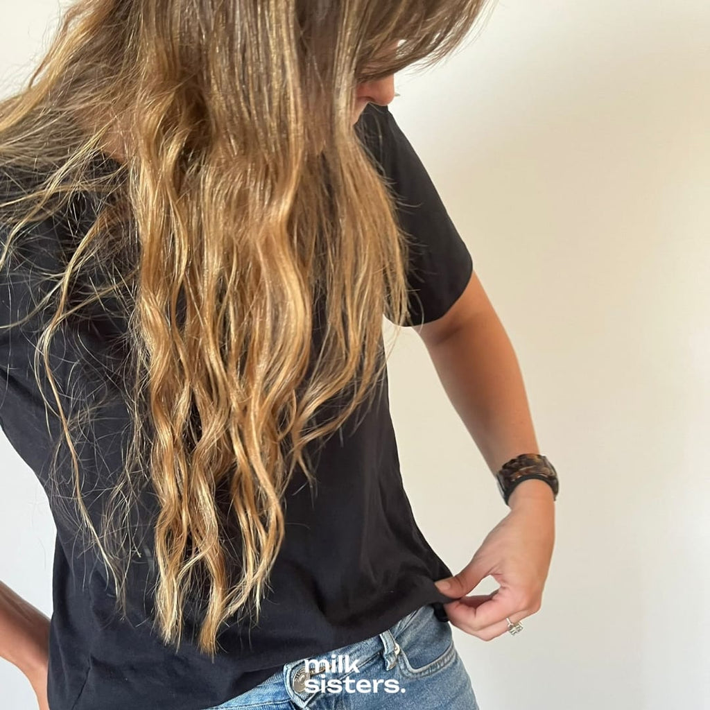 Remera Lactancia Basica Negra