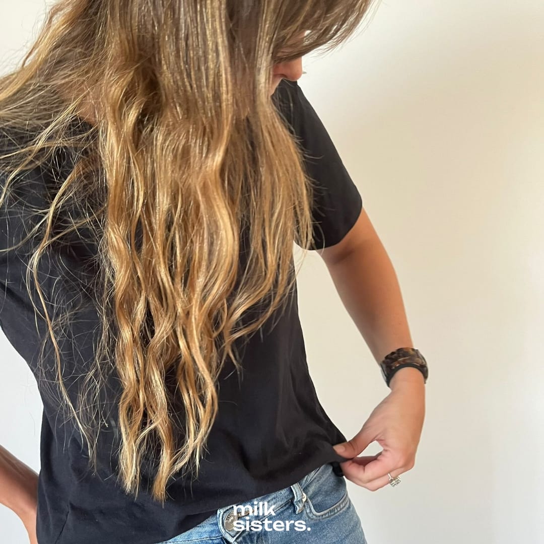 Remera Lactancia Basica Negra