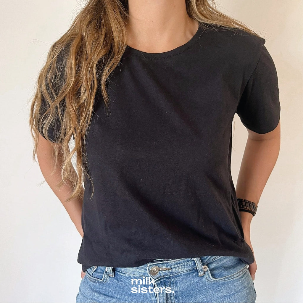 Remera Lactancia Basica Negra